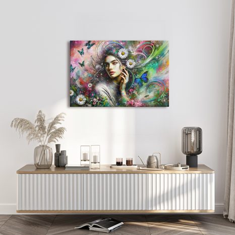 OBRAZ KVĚTINOVÁ HARMONIE S MOTÝLY - OBRAZY ŽENY - OBRAZY