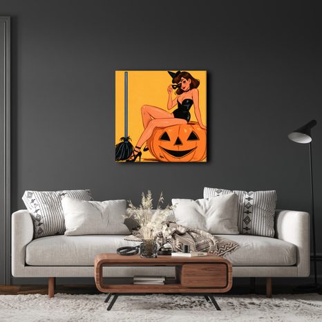 OBRAZ ČARODĚJKA S MASKOU - HALLOWEENSKÉ A HOROROVÉ OBRAZY - OBRAZY
