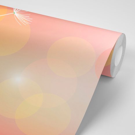 CARTA DA PARATI AUTOADESIVA – SOFFIONE ROSSO CON SFONDO ASTRATTO - CARTA DA PARATI AUTOADESIVE - CARTA DA PARATI