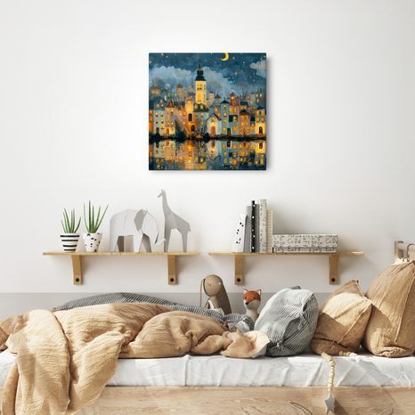 SLIKA BLAGDANSKI MIR NAD RIJEKOM - ŠARENE KUĆE - SLIKE