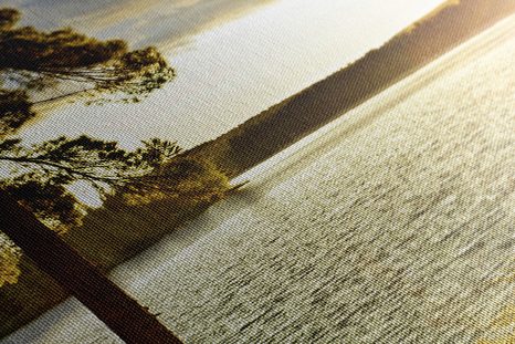 WANDBILD SONNENUNTERGANG ÜBER DEM SEE - BILDER VON NATUR UND LANDSCHAFT - BILDER