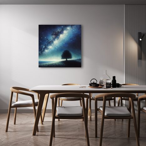 OBRAZ OSAMĚLÝ STROM ŽIVOTA A GALAXIE - OBRAZY STROMY ŽIVOTA - OBRAZY