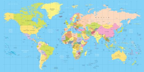 TABLOU HARTA PE UN FUNDAL ALBASTRU - TABLOURI CU HĂRȚI - TABLOURI