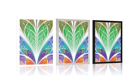 PLAKÁT ABSTRAKCE BAREVNÉHO SKLA - ABSTRAKTNÍ A VZOROVANÉ - PLAKÁTY