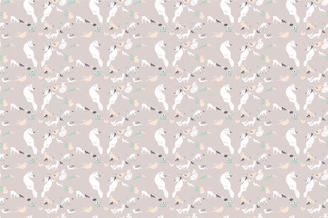 TAPETE ZUSAMMENLEBEN DER WALDTIERE - TAPETEN MIT TIERMOTIVEN - TAPETEN