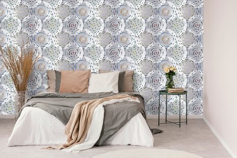 TAPETA ABSTRAKTNÍ BAREVNÉ KRUHY - VZOROVANÉ TAPETY - TAPETY