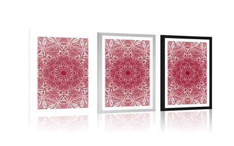 POSTER WITH MOUNT PINK ROSETTE - FENG SHUI - POSTERS