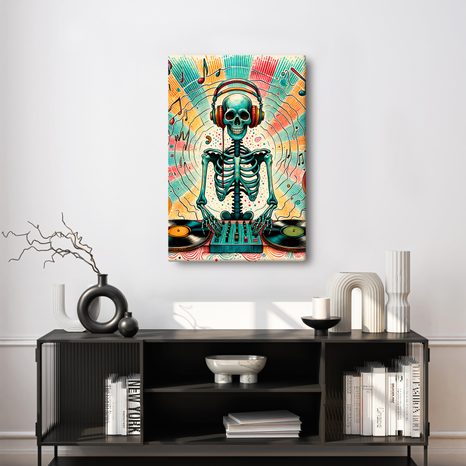 TABLOU DJ SCHELET COLORAT - TABLOURI PENTRU CAMERA STUDENȚILOR - TABLOURI