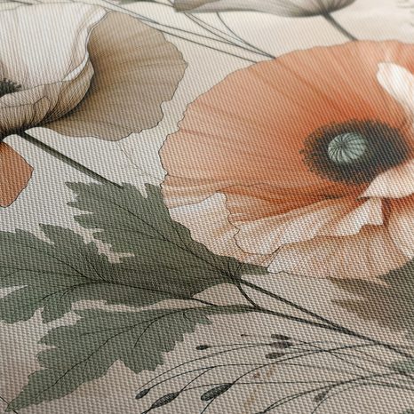 5-TEILIGES WANDBILD ZARTE MOHNBLUMEN - BILDER MOHNBLUME - BILDER