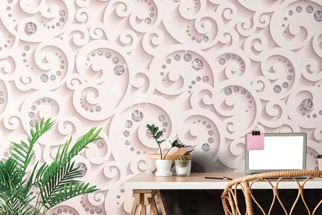 SELF ADHESIVE WALLPAPER ABSTRACT SHINE WITH A PINK TOUCH - SELF-ADHESIVE WALLPAPERS - WALLPAPERS