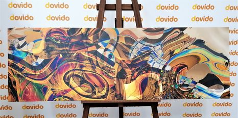 КАРТИНА НА ПЛАТНО – В АБСТРАКТЕН ЗЛАТЕН ДИЗАЙН - АБСТРАКТНИ КАРТИНИ - КАРТИНИ