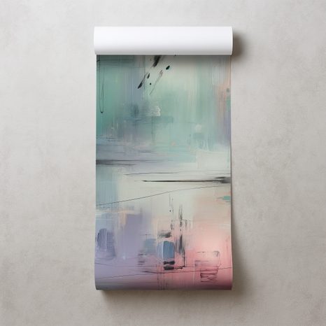 TAPETA PASTELOVÉ ABSTRAKTNÍ TAHY ŠTĚTCEM - ABSTRAKTNÍ TAPETY - TAPETY