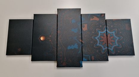 5 RÉSZES KÉP VONZÓ MANDALA - FENG SHUI KÉPEK - KÉPEK