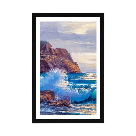 POSTER WITH MOUNT MORNING AT SEA - NATURE - POSTERS