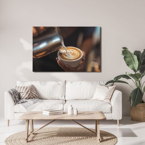 OBRAZ LATTE ART V ŠÁLKU - OBRAZY JÍDLA A NÁPOJE - OBRAZY