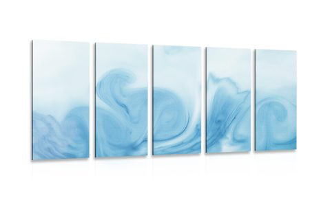 5-PIECE CANVAS PRINT BEAUTIFUL BLUE ABSTRACTION