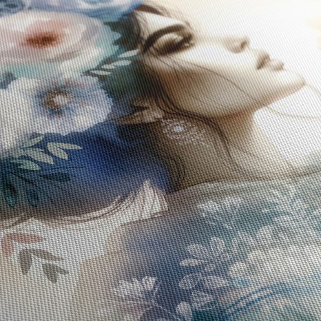 WANDBILD ZARTE AQUARELLPORTRÄTS - WANDBILDER FRAUEN - BILDER