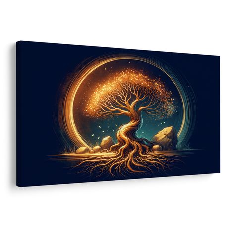 WANDBILD LEBENSBAUM IM GLANZ - BILDER BÄUME DES LEBENS - BILDER