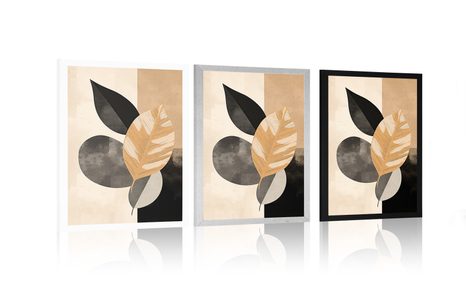 POSTER ABSTRAKTE BLÄTTER NO1 - ABSTRAKTE FORMEN - POSTER