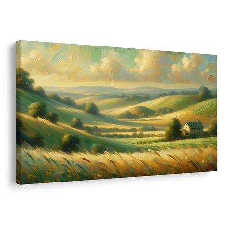 WANDBILD GOLDENE FELDER BEI DER EINSAMKEIT - WANDBILDER FELDER UND WIESEN - BILDER