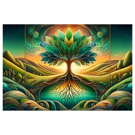 OBRAZ STROM ŽIVOTA MYSTICKÁ PŘÍRODA - OBRAZY STROMY ŽIVOTA - OBRAZY