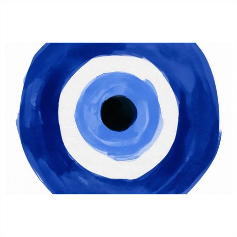 TABLEAU SUR TOILE – ŒIL BLEU DANS DES CERCLES - TABLEAUX PAR THÈME - TABLEAUX