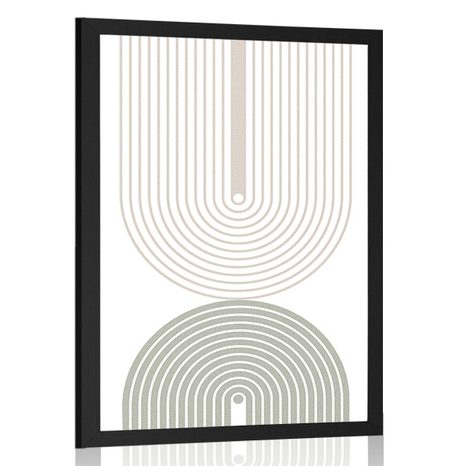 PLAGÁT MINIMALISTICKÉ DÚHY MID-CENTURY - MOTÍVY Z NAŠEJ DIELNE - PLAGÁTY