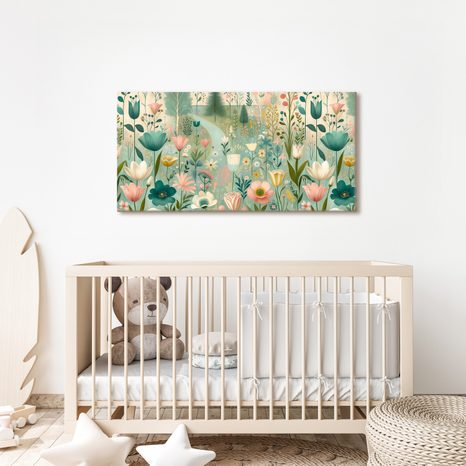 OBRAZ JARNÍ KVĚTY NA LESNÍ STEZCE - OBRAZY KVĚTŮ - OBRAZY