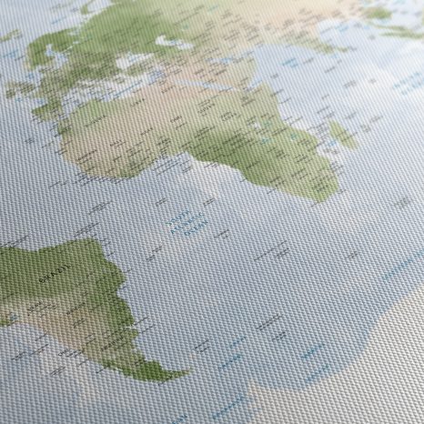 OBRAZ NA KORKU MAPA SVĚTA V PASTELOVÝCH TÓNECH - OBRAZY NA KORKU - OBRAZY
