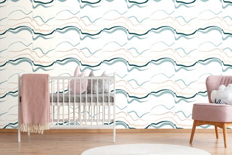 TAPETA BAREVNÉ VLNKY - ABSTRAKTNÍ TAPETY - TAPETY