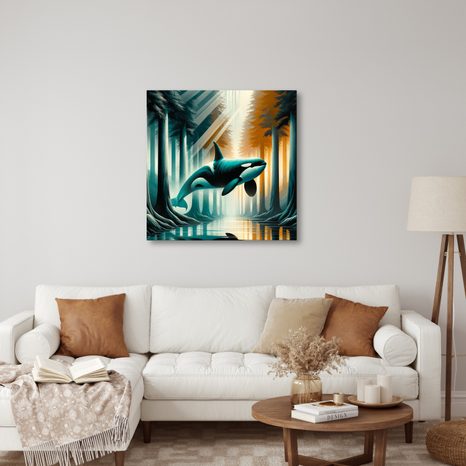 OBRAZ ZÁŘÍCÍ LES A KOSATKA - OBRAZY PODMOŘSKÝ SVĚT - OBRAZY