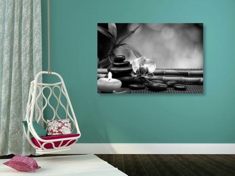 OBRAZ FENG SHUI HARMONIE V ČERNOBÍLÉM PROVEDENÍ - ČERNOBÍLÉ OBRAZY - OBRAZY