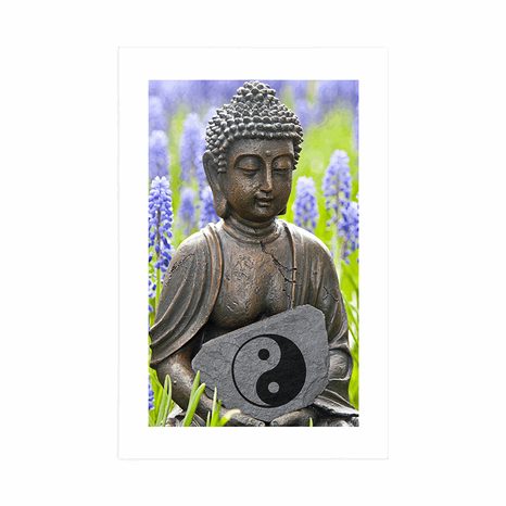 PLAKAT S PASPARTUOM JIN I JANG BUDDHA - FENG SHUI - PLAKATI