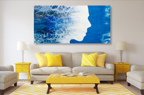 OBRAZ ABSTRAKTNÍ PROFIL ŽENY - ABSTRAKTNÍ OBRAZY - OBRAZY