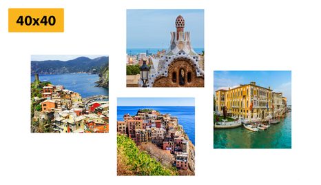 SET DI QUADRI – PAESAGGI COSTIERI ABBAGLIANTI - COLLEZIONI DI QUADRI - STAMPE E QUADRI