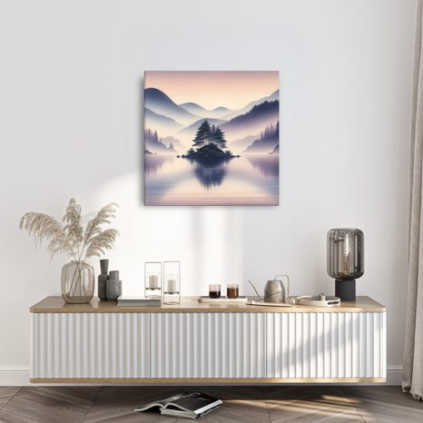 OBRAZ JEZERO A MLŽNÉ HORY - OBRAZY JEZERA - OBRAZY