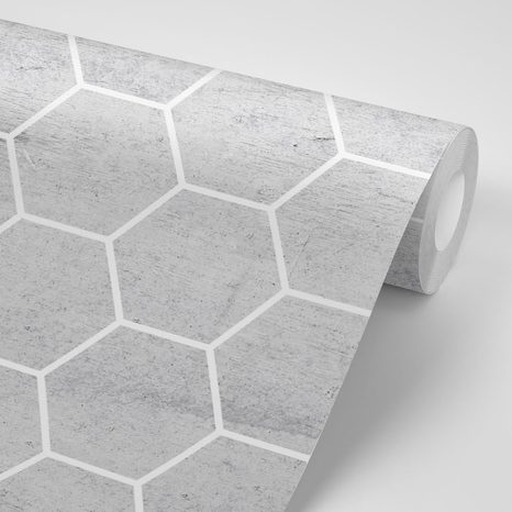 SAMOLEPÍCÍ TAPETA ŠEDÝ HEXAGON VZOR - SAMOLEPÍCÍ TAPETY - TAPETY