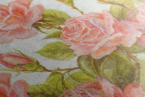 QUADRO SU TELA – BOUQUET VINTAGE DI ROSE - QUADRI DI FIORI - STAMPE E QUADRI