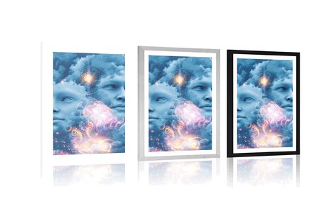 POSTER WITH MOUNT VIRTUAL MIND - ABSTRACT AND PATTERNED - POSTERS