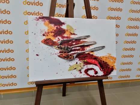 WANDBILD AROMATISCHE GEWÜRZMISCHUNG - BILDER VON ESSEN UND GETRÄNKEN - BILDER