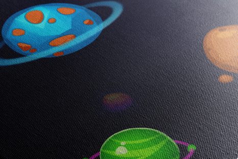 WANDBILD BEZAUBERNDE PLANETEN - BILDER FÜR KINDER - BILDER