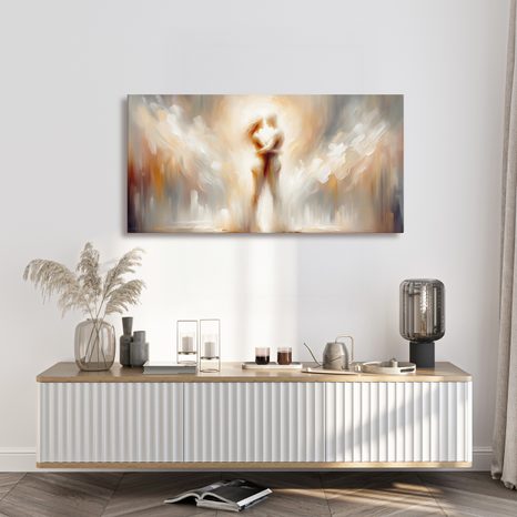 OBRAZ MILENECKÝ PÁR V OBJETÍ - OBRAZY LÁSKA - OBRAZY