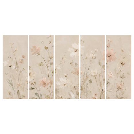 5-DÍLNÝ OBRAZ NĚŽNÉ LUČNÍ KVĚTY - PICTURES FLOWERS - PICTURES
