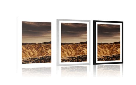 PLAKAT Z PASSE-PARTOUT PARK NARODOWY DEATH VALLEY W AMERYCE - PRZYRODA - PLAKATY