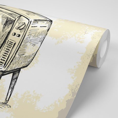 SELBSTKLEBENDE TAPETE RETRO-FERNSEHER - SELBSTKLEBENDE TAPETEN - TAPETEN