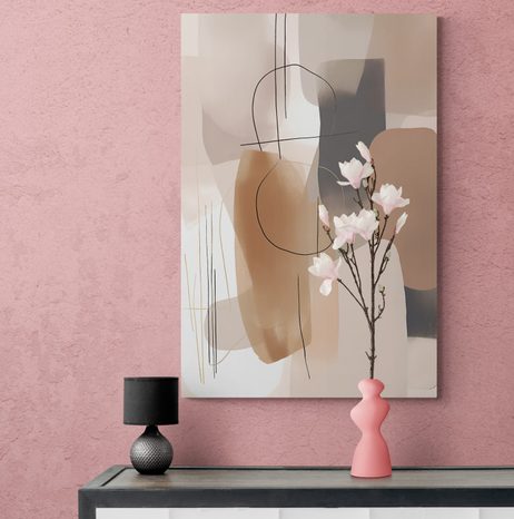 LÆRREDSBILLEDE ABSTRAKTE FORMER NR. 10 - BILLEDER - TOTALT UDSALG 🔥