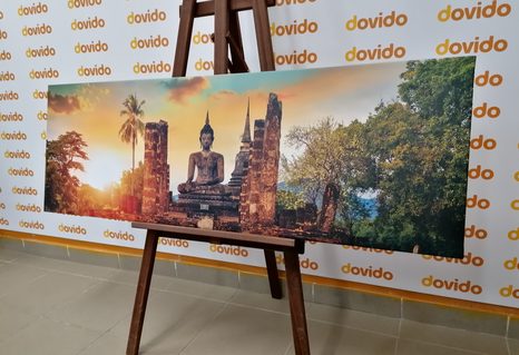 КАРТИНА НА ПЛАТНО – СТАТУЯ НА БУДА В ПАРК СУКХОТАЙ - ФЪН ШУЙ КАРТИНИ - КАРТИНИ