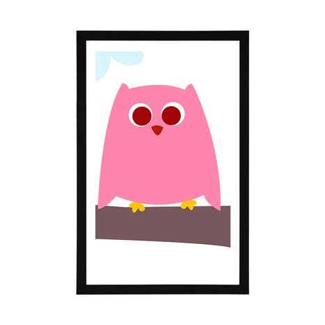 PLAKÁT S PASPARTOU ROZTOMILÉ SOVIČKY - ZVÍŘÁTKA - PLAKÁTY