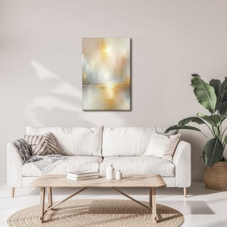 OBRAZ JEMNÁ ZLATÁ ABSTRAKCE KRAJINY - ABSTRAKTNÍ OBRAZY - OBRAZY