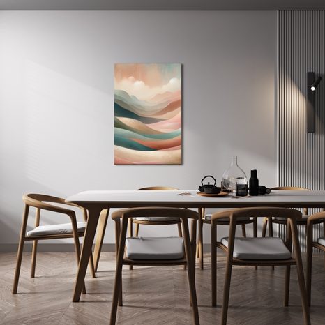 SLIKA VALOVITI PASTELNI KRAJOLIK - SLIKE PLANINE - SLIKE